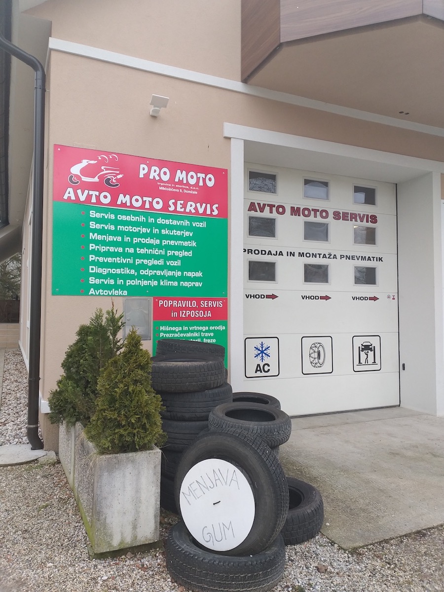 Menjava in prodaja pnevmatik — vulkanizerstvo Pro moto
